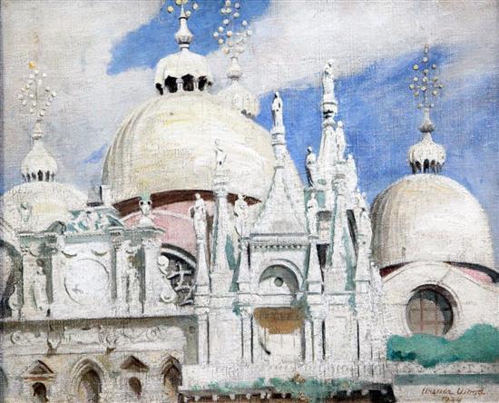 § Ursula Wood (1868-) Roof tops of the Doges Palace, Venice, 13 x 16in.